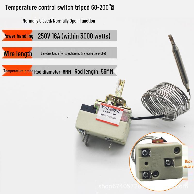 Adjustable Temperature Control Switch for Fryer, Oven, Kettle, Griddle & BBQ Thermostat