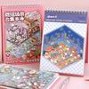 Miniature Scene Collection Book Vibrant Color Miniature Scene Book with Tweezers 3D Sticker