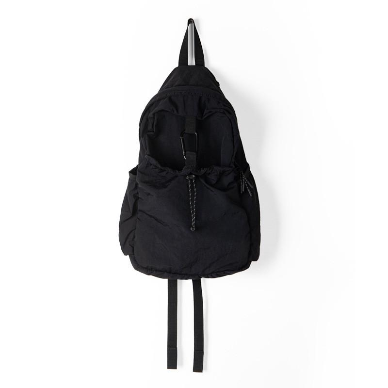 

IELGY Нишевый дизайн в повседневном оригинальном стиле с большим карманом из нейлоновой ткани, легкий контрастный цветной рюкзак чёрный