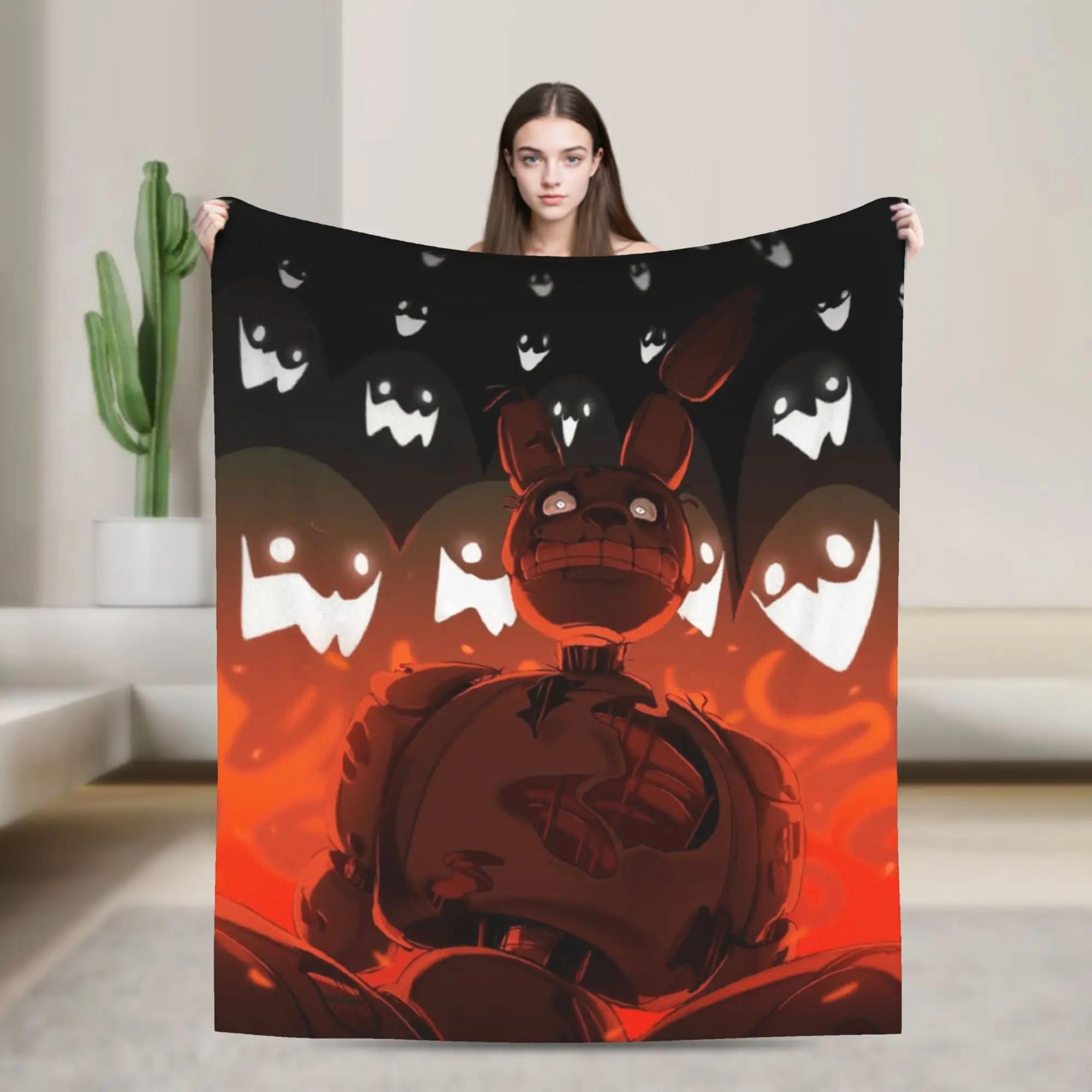 

FNAF Warm Kids Plush Throw Blanket Comfortable Flannel Bedspread for Bed Sofa Outdoor Use 40x50in