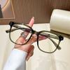 New Large Square Frame Plain Glasses Fashion HD Anti-blue Light Glasses Ultra-light Comfortable Glasses Woman Eye Protection