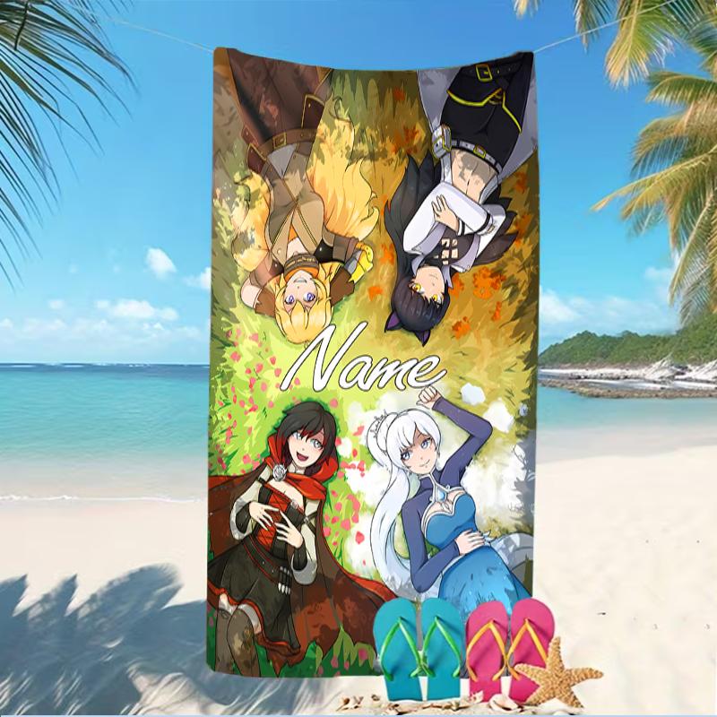 Customizable Personalized Beach Towels RWBY Volume Themed designs.Suitable for the Beach, Yoga, Sports;ideal As Beach Accessories