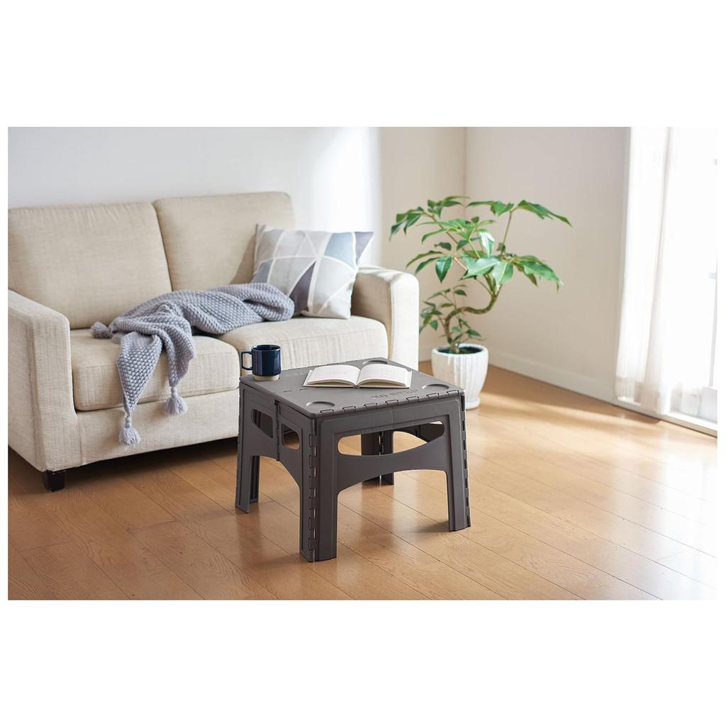 Tenma Outdoor Camping Folding 51cm x 48cm x 39cm Gray Table, (W) (D) (H),