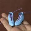 Mini Leather Doll Shoes 1 Pair 4*1.5cm for OB22 OB24 1/6 Licca Dolls Clothing Matching Dress Up Accessories