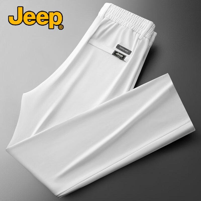 JEEP Men s Summer Silk Blend Straight Fit Casual Pants 4XL