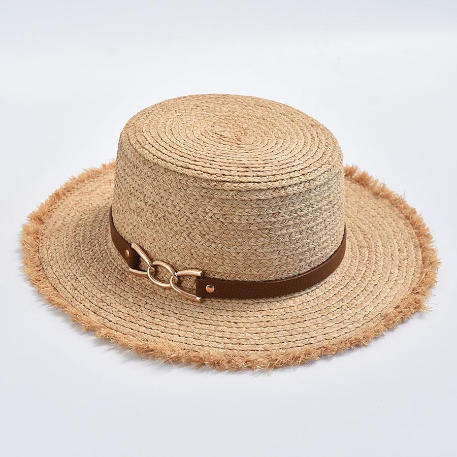 Весна Лето Мягкая Форма Солнцезащитные Шляпы для Женщин Натуральная Рафия Солома Путешествия Отпуск Пляж Широкополая Шляпа One Size