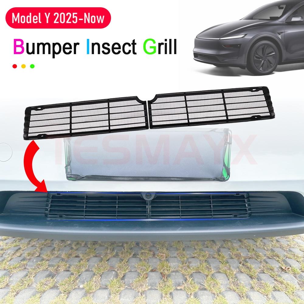 Front Grill for Tesla Model Y Juniper 2026 2025 Mesh Grille Grid Inserts Air Inlet Vent Cover with Insect Protection Accessories