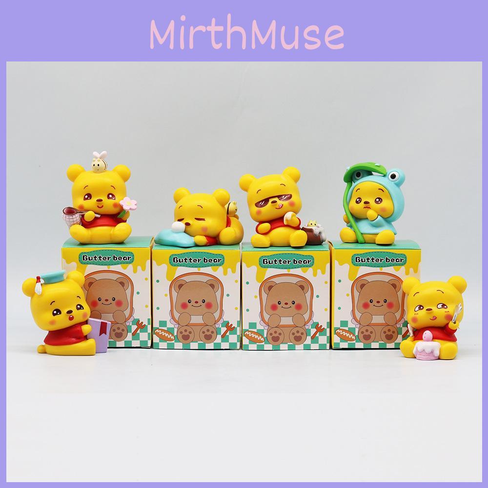 Bear 6pcs Pooh Action Figure Cartoon Doll Collectible Desktop Gifts Toy
