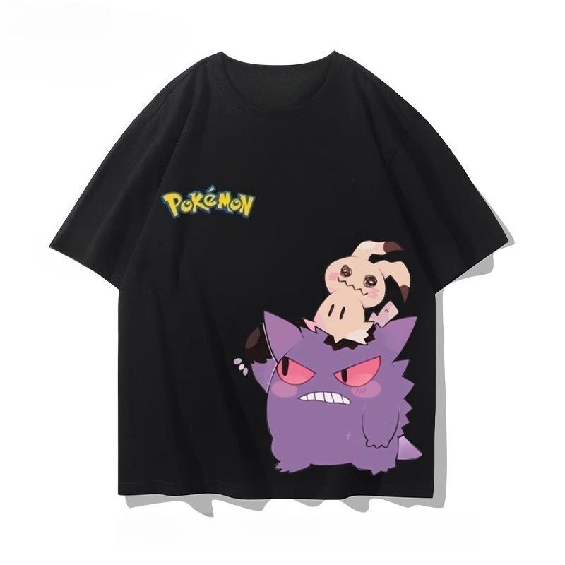 Pokémon Anime Q Edition Printed T-Shirt 2025 Summer Men's and Women's Plus Size Harajuku Trend Loose Casual Short Sleeve Top