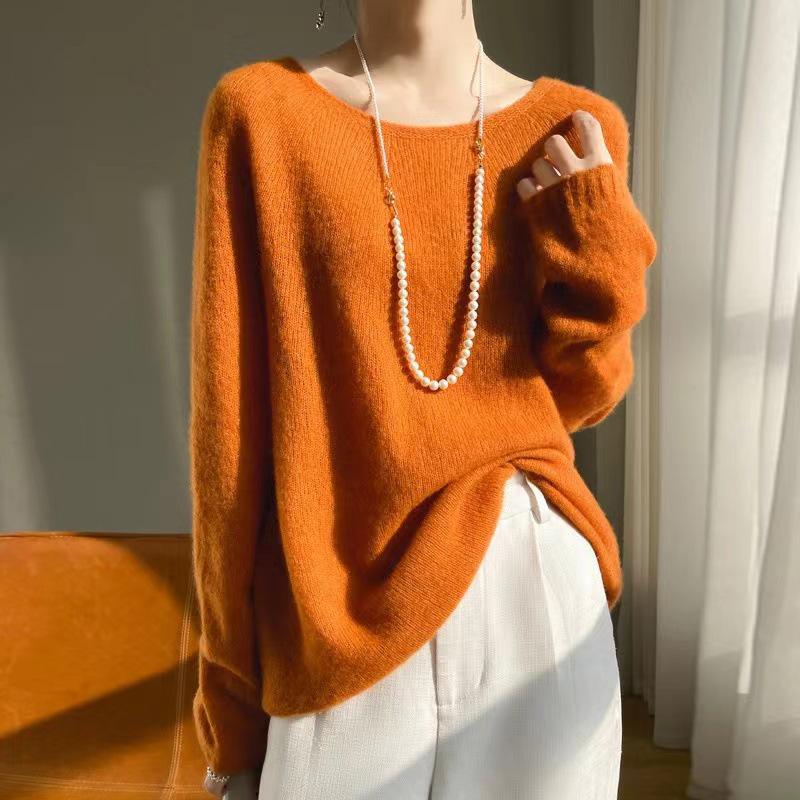 Women`s Mulberry Silk Cashmere Loose Knitwear