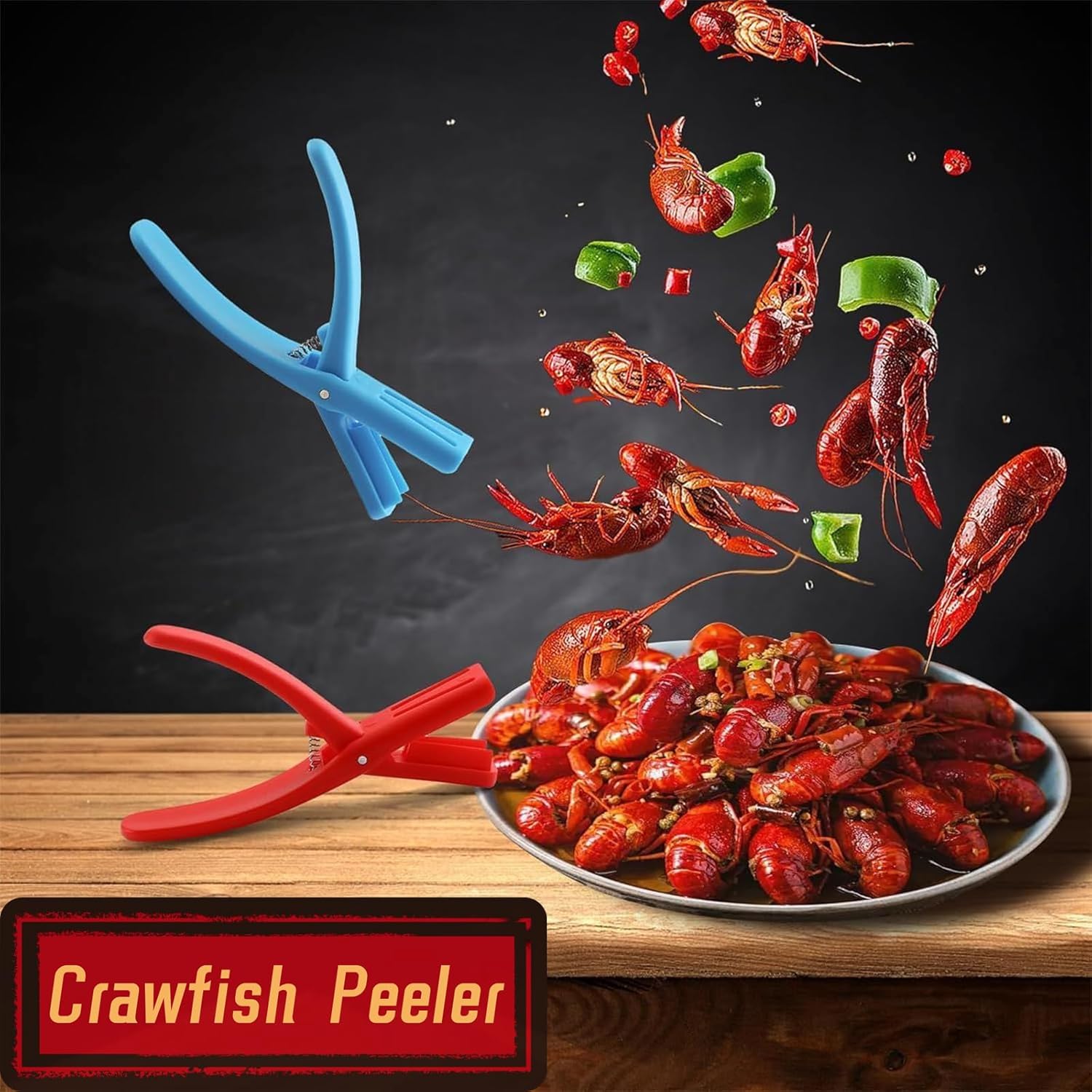 4PCS Crawfish Peeler, Crawfish Shucker,Crawfish Sheller Tool for Peeling Cooked Shrimp Tails,Universal Crayfish Shelling Device,Household Restaurant 4