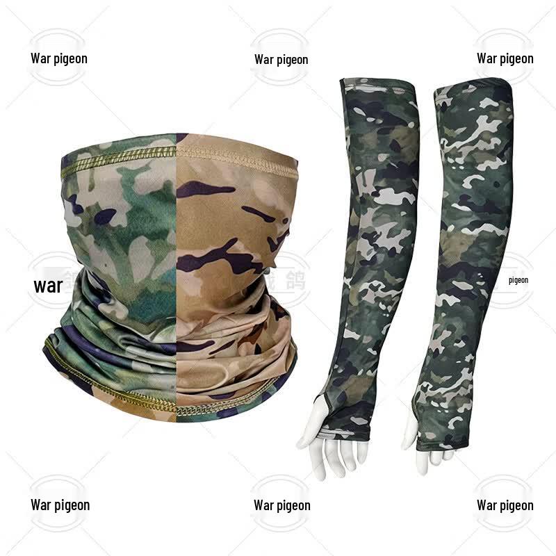 

Zhan Ge Summer Outdoor Sun Protection Ice Silk Neck Gaiter & Arm Sleeve Set