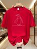 Unisex Minimalist One Line Penguin Print T Shirt Summer Quick Dry Breathable Short Sleeve Tee Ocean Animal Streetwear Tops