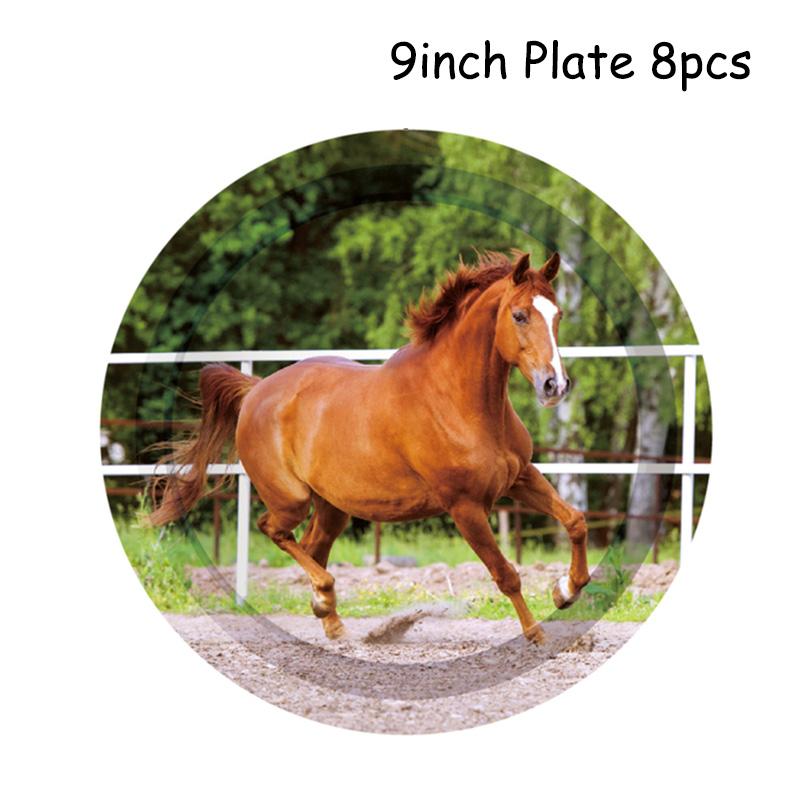 Temă Cursă de Cai Veselă de Unică Folosință Petrecere Farfurii de Hârtie Baloane Zi de Naștere Petrecere Cowboy Băiat Fermă Baby Shower Decor Consumabile