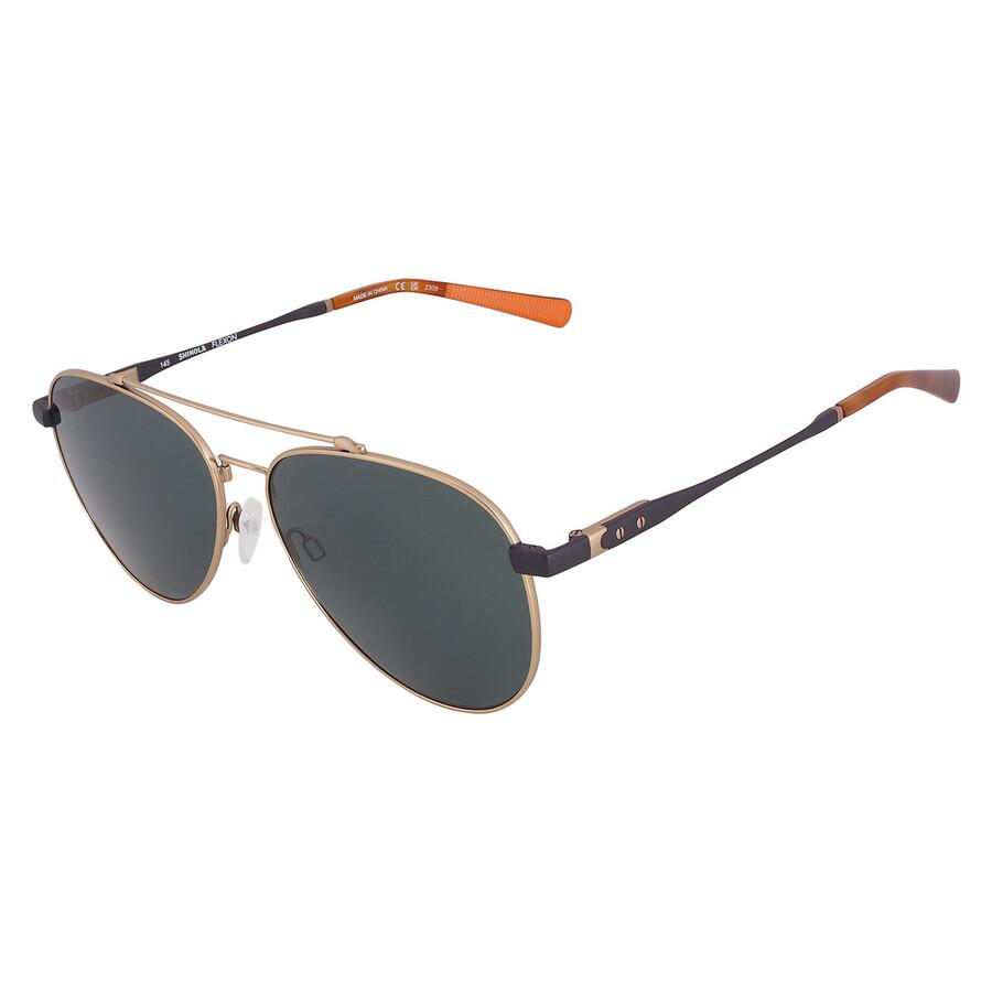 Shinola Grüne Piloten-Sonnenbrille Unisex Sh2101s 718 60