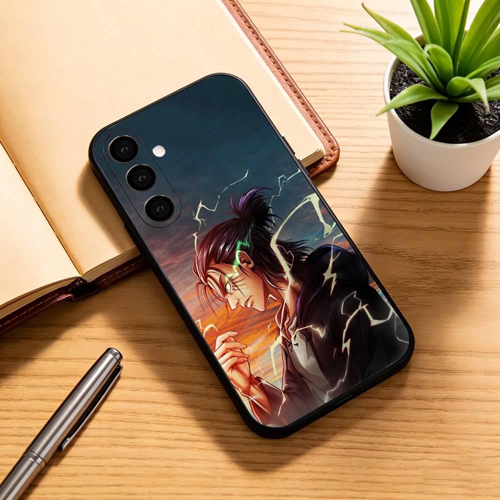 

Attack on Titan E-Eren y-Yeager Phone Case Black Silicone Soft For Samsung Galaxy A73,A72,A71,A70,A53,A52,A51 Samsung a41