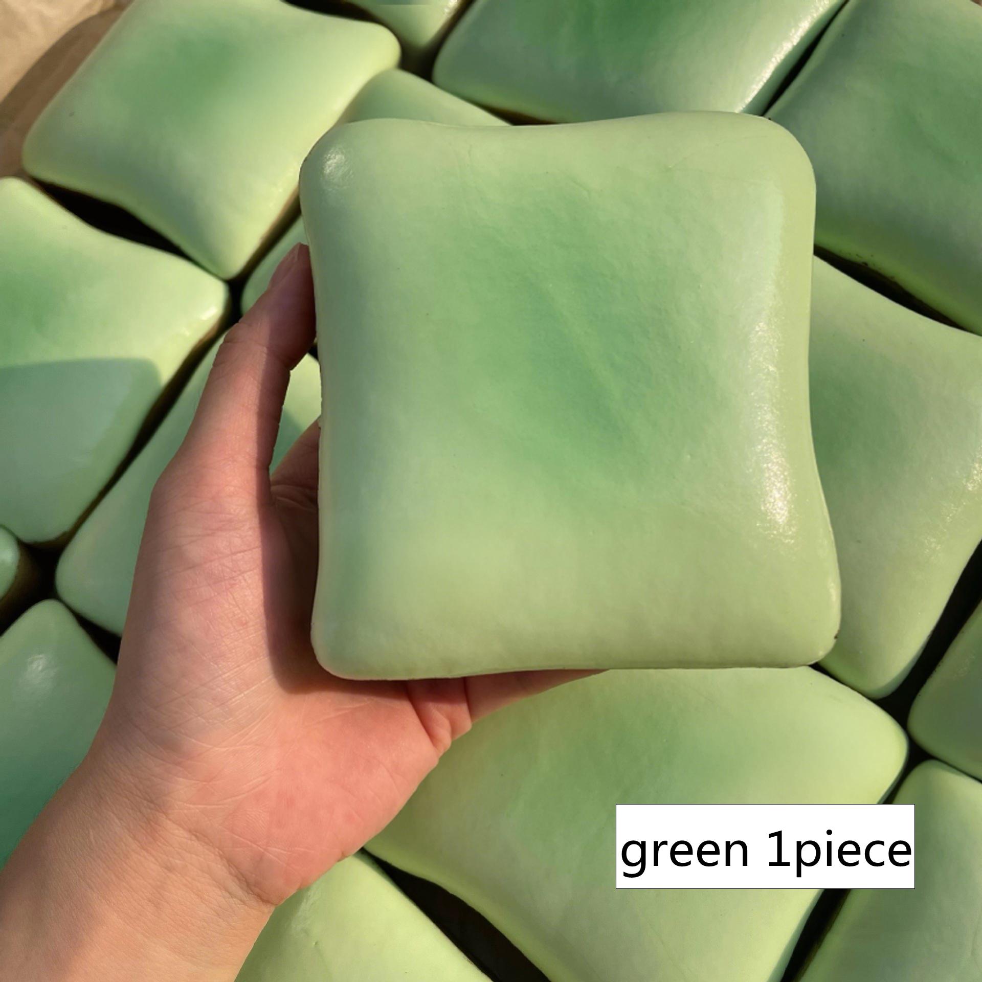 Broodvormig Boterachtig Squishy Speelgoed Langzame Terugslag Sensorische Knijp Stressbal groen
