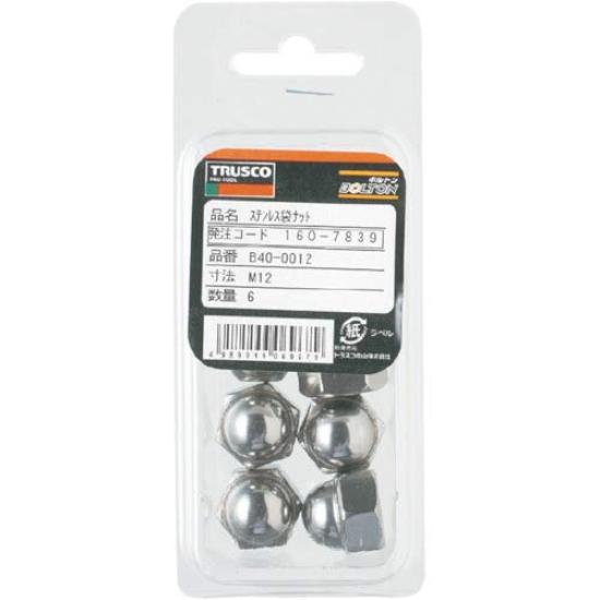 TRUSCO Stainless Steel Cap M6 X Pack of Nuts, 1.0, 30, B40-0006