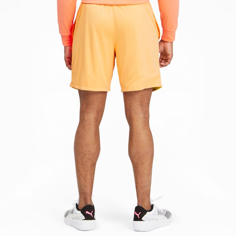 Puma Basketball Series Mesh Color Block Printed Sports Shorts Men Shorts Coral-Red 530491-03