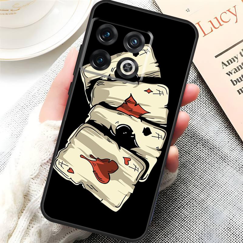 Poker Cards Cover For OnePlus 15 13 13R 13T 12 12R 10T 11 10 Pro OnePlus Nord 5 CE 3 4 Lite N20 N30 Case