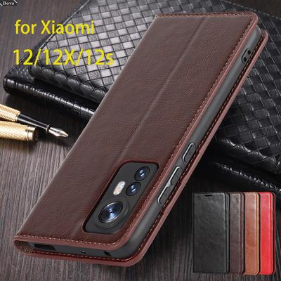 Deluxe Wallet Case for Xiaomi 12s 12 12X Premium Leather Case Flip Cover Bags Retro Business Fundas Coque