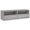 VidaXL Wall-mounted TV Cabinet Sonoma Grey 100x30x30 Cm Engineered Wood 836892