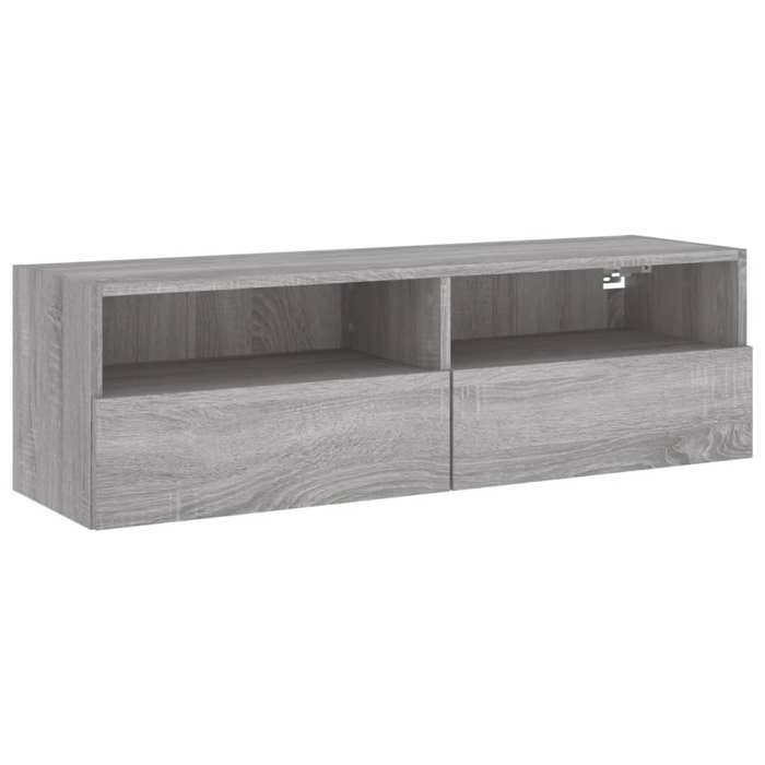 VidaXL Wall-mounted TV Cabinet Sonoma Grey 100x30x30 Cm Engineered Wood 836892