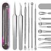 4/8Pcs Ultra-Precise Pimple Tweezers Set - Pro Acne and Blackhead Removal Tool -for Effective Face Care and Skin Purification