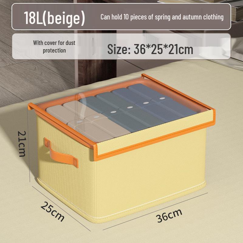 Wardrobe Storage Box: Cotton Linen Foldable Organizer for Clothes and Pants