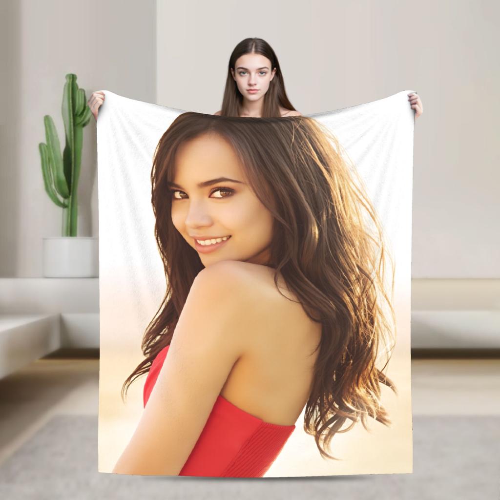Schauspielerin Sofia Carson Plüschdecken Kinder Erwachsene Flanell Überwurfdecke Für Schlafzimmer Warmes Design Qualität Tagesdecke Geburtstagsgeschenk