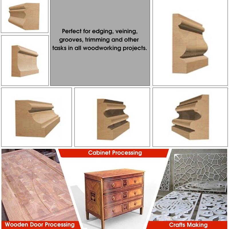 35PCS 1/4 Inch Wood Milling Cutter Shank Router Bit Set Trimming Machine Tool for Electric Trimmer Wood Work Cutting Kit