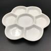 White Porcelain Palette Ceramic Plum Blossom Paint Plate Traditional Mixing Colour Tray  for Artist