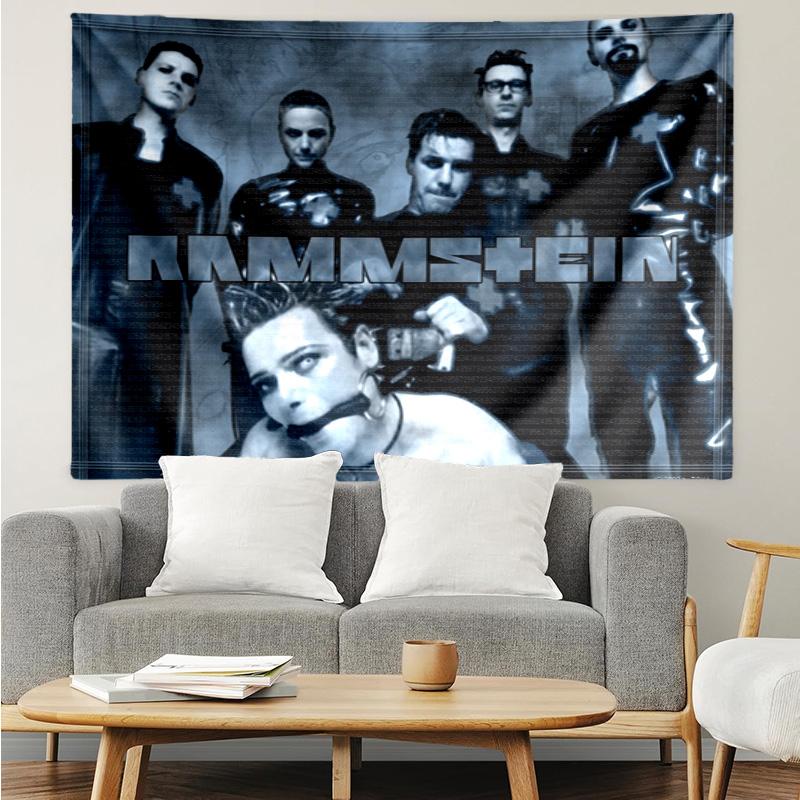 Rammstein Pattern Tapestry Wall Hanging Boho Aesthetic Wall Blanket For Bedroom Living Room Dorm Home Wall Decor 1013205
