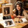 Snadný krok za krokem návod Háčkovací sada klobouku s vysoce landským skotem Halloween dýně pavouk kapuce sada DIY ruční výroba pro dospělé teenagery tematický projekt