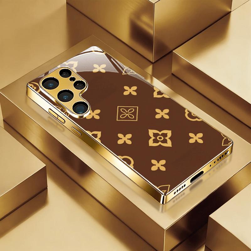 Luxury Monogram Pattern phone case s26 ultra case s25 ultra case glass for Samsung Galaxy S26 S25 S24 S23 S22FE Ultra Plus