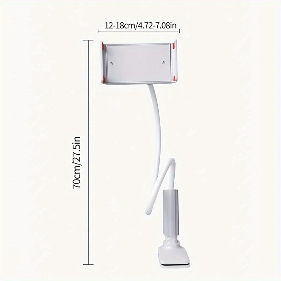

Универсальная подставка для планшета и телефона, вращающаяся на 360° — Гибкая спиральная основа для ленивого просмотра — Идеальный прикроватный компаньон для планшетов и смартфонов белый