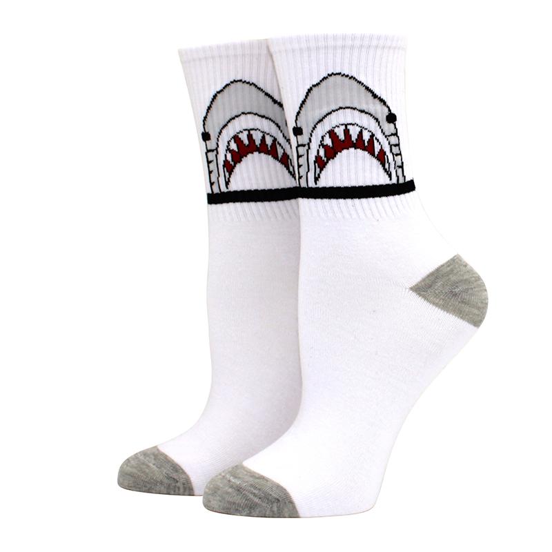New Spring summer high Quality Harajuku Style shark Socks For Women Men's Cotton Hip Hop Man Breathable Socks