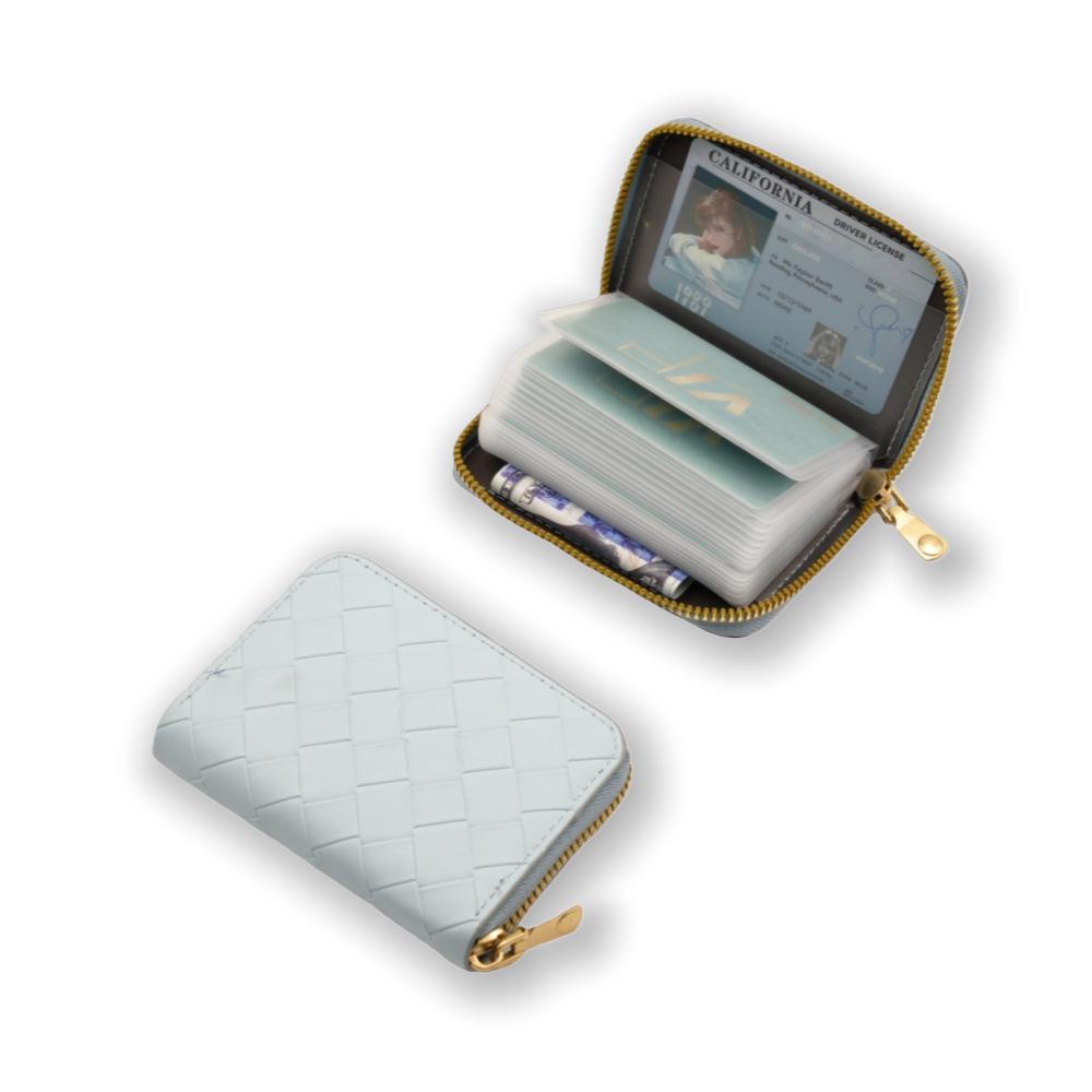 Женский компактный ультратонкий кошелек: Стильный, Многофункциональный Держатель для карт и Кошелек для монет светло-синий