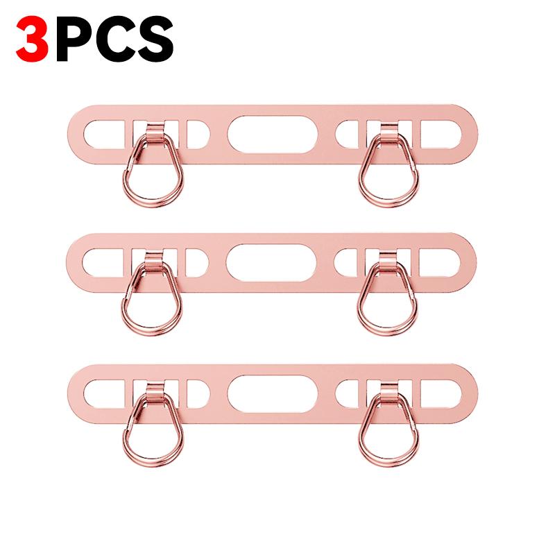 1/2/3Pcs Metal Phone Lanyard Side Hanging Patch For iPhone Stainless Steel Clip Double Buckle Phone Straps Gasket Connect Piece