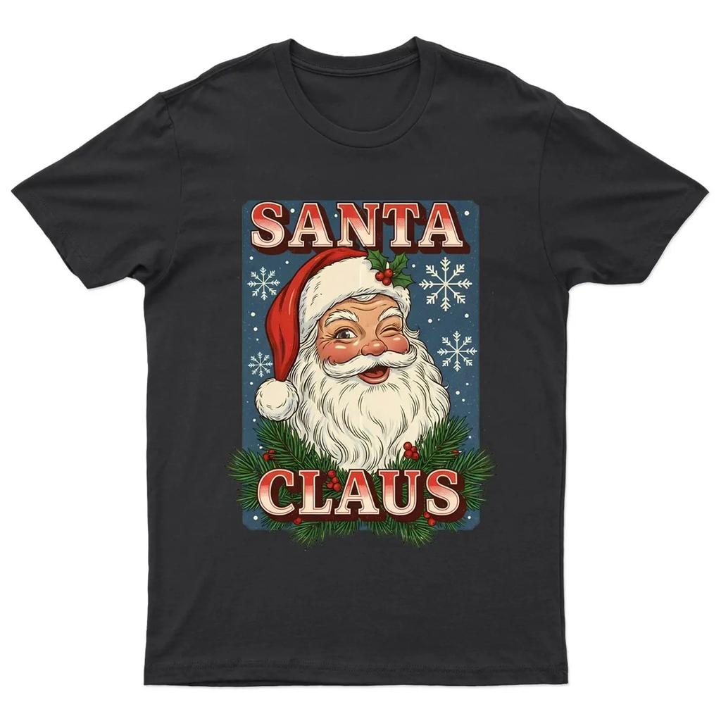 Santa Claus Christmas Holiday T Shirt Retro Funny Unisexs Vintage Vintage Streetwear Breathable Unisex Stretched