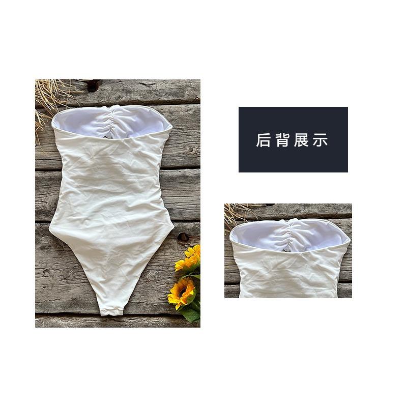 Sexy Off Shoulder Strapless One Piece Swimsuit For Women