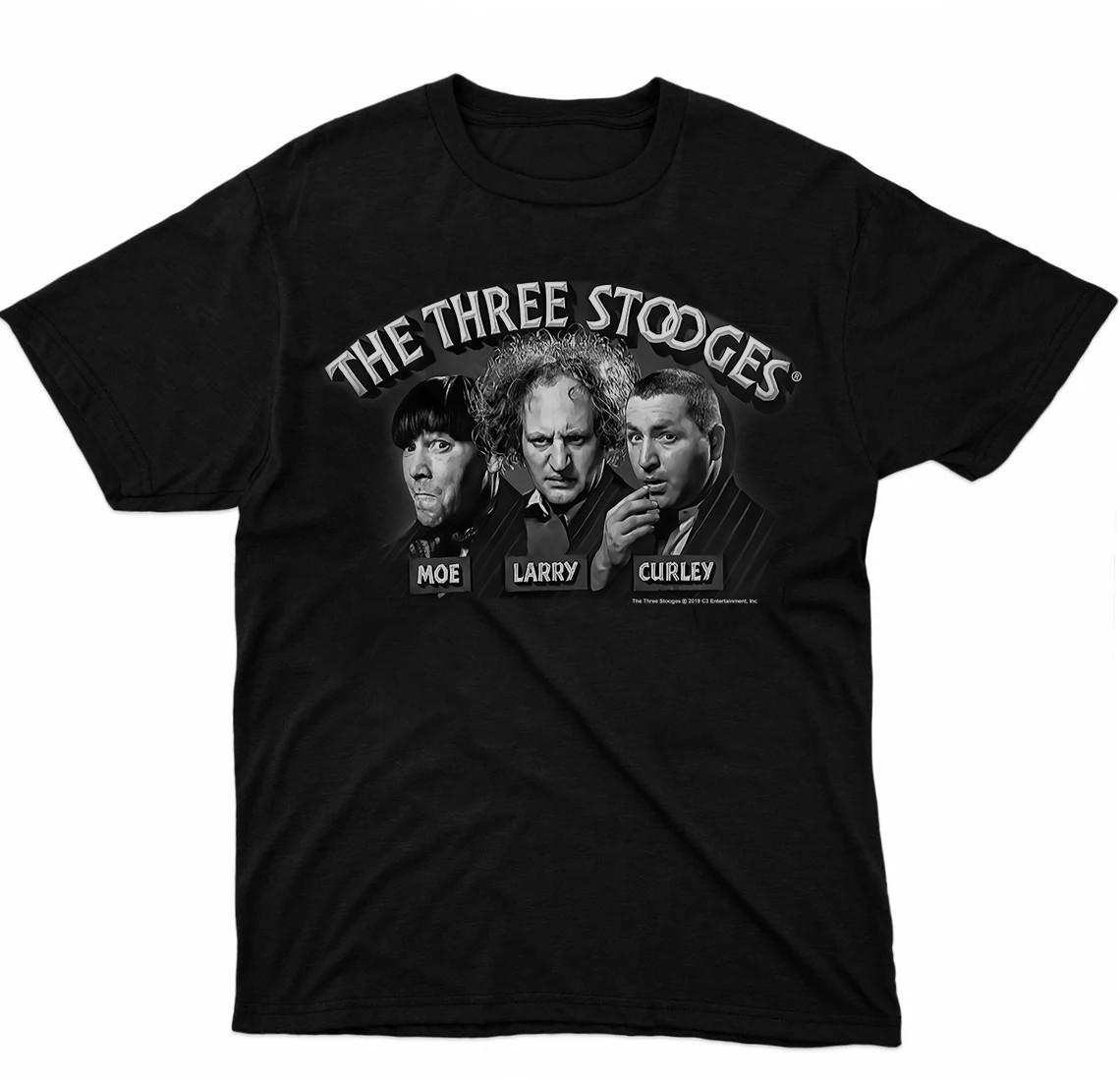 The Three Stooges Opening Credits Funny Vintage Unisex T-shirt Size S-3XL XXXXL