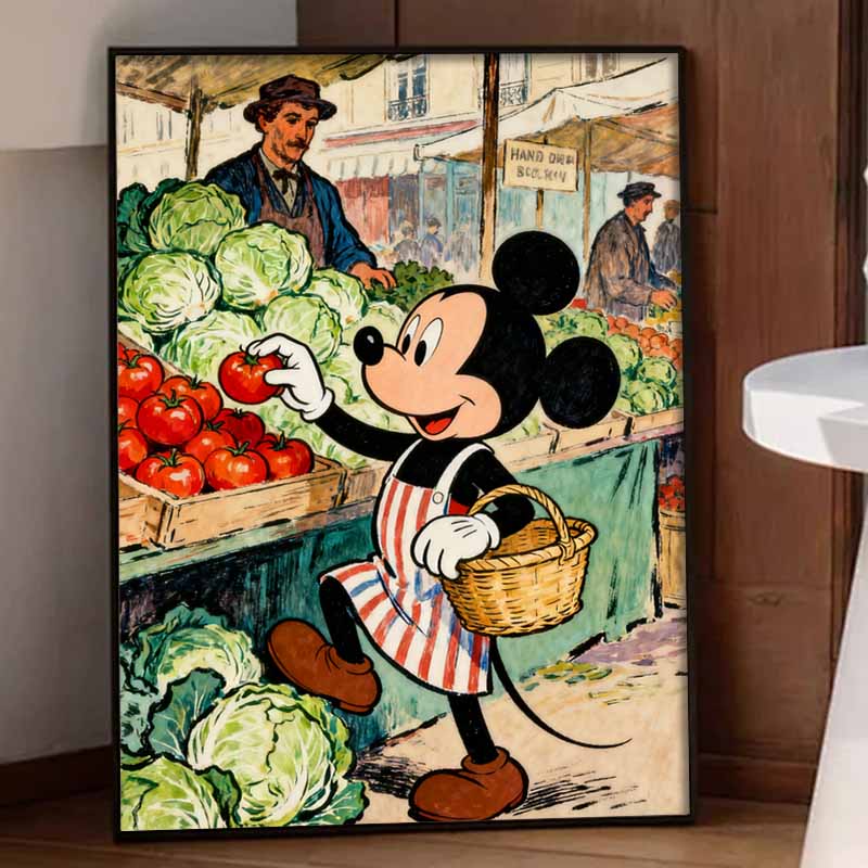 Disney 5D diamond painting set Mickey's Farmer's Market DIY handmade diamond painting art production diamond decorative painting