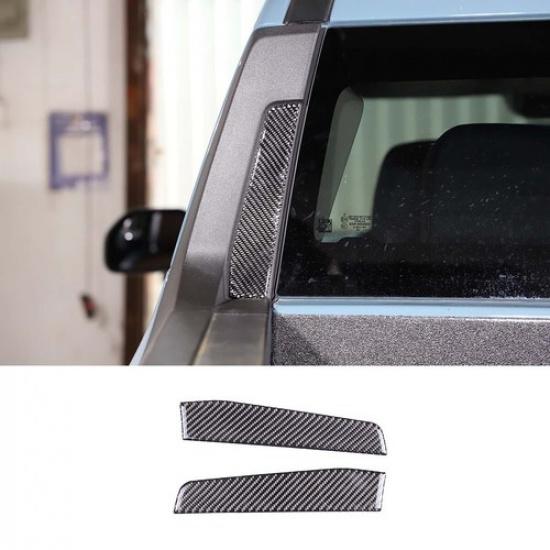 Carbon Fiber Rear Window Spoiler Pillar Cover Trim For Ford Maverick 22-25