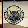 Metal Owl Wind Chime with 360 Degree Rotation Reflective Outdoor Garden Decor No Battery Needed Perfect Gift for Nature Lovers