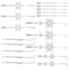 Pack Of 18 Crystal Acrylic Christmas Tree Hanging Snowflake For Holiday