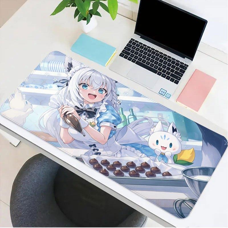 Gawr Gura Hololive Anime Large Mouse Pad Nonslip Hd Printed Desk Mat For Laptop Pc Gaming Home Office Study Use