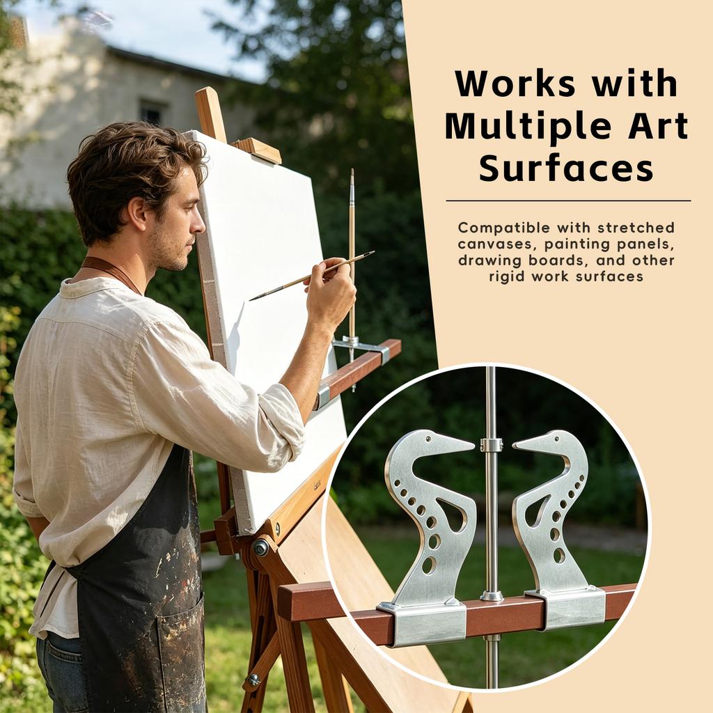 Adjustable Easel Support Rod Metal Bracket for Art Easel Stand Durable and Sturdy Frame Attachment for Canvas Stability