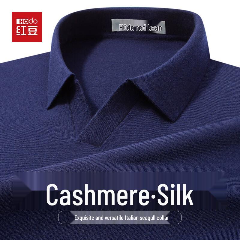 

Мужской свитер Hodo с круглым вырезом, смесовый кашемир и шелк, машинная стирка M