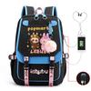 Cute LABUBU cartoon printed backpack for junior high school students with large capacity ins wind school bag